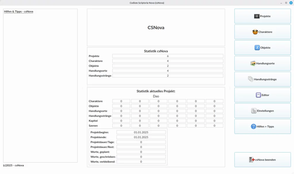 CSNova - Programmstart