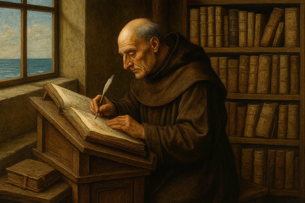 Mönch schreibt ein Buch - mit KI erstellt